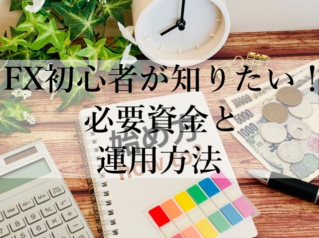 FX初心者が知りたい！必要資金と運用方法